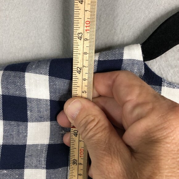 Vintage JP Angela Dress Womens 12 Navy Blue White Check Preppy Office Retro 80s - Picture 5 of 16